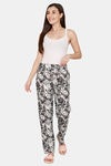 Rosaline Knit Cotton Pyjama - Orange AOP — thumbnail 4